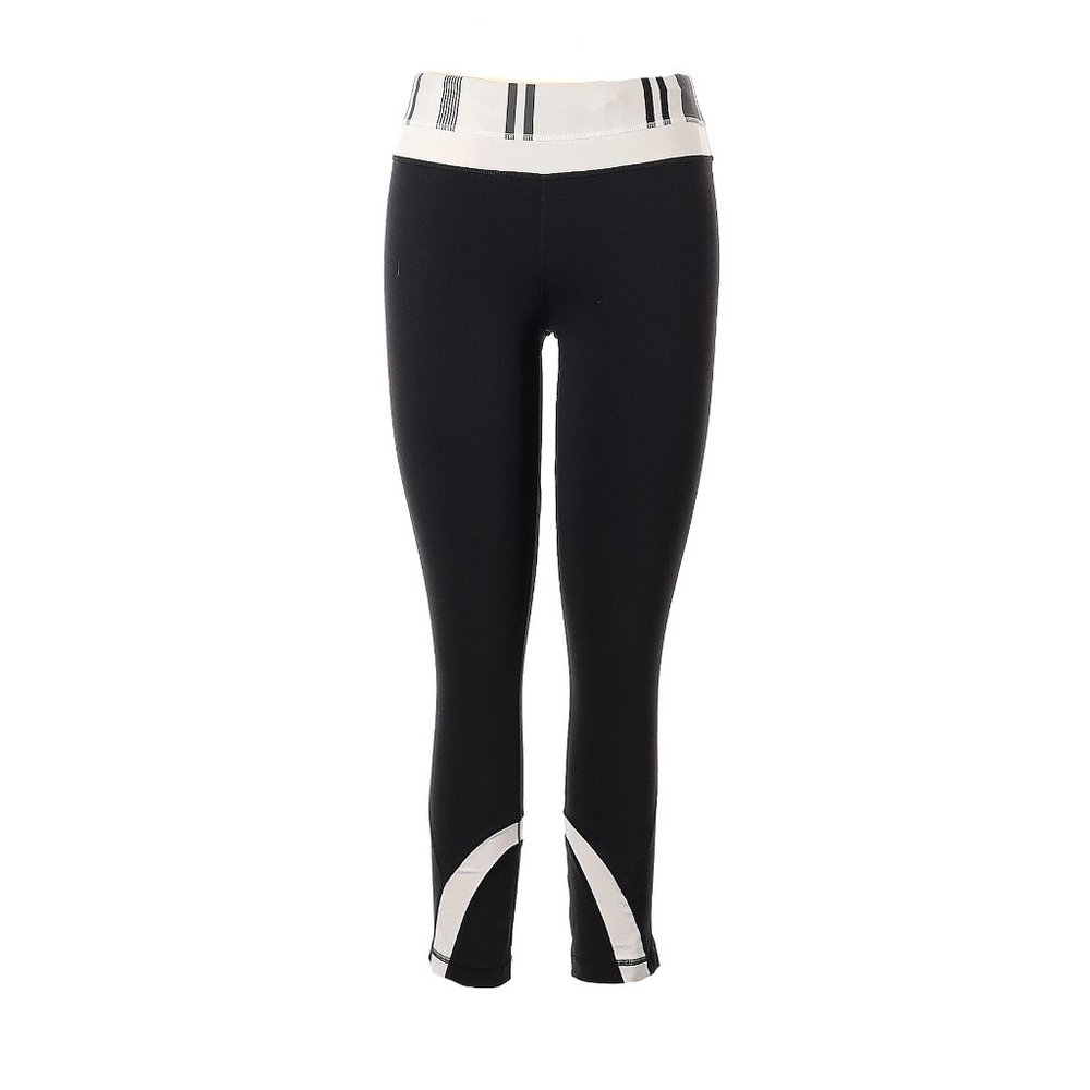 Lululemon Athletica Black White Stripes Active Pants Size 6